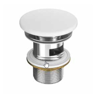 Cersanit Zátka pre umýv. Werta s prepadom klik-klak biela K11-2413