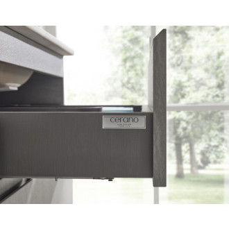 CERANO - Kúpeľňová skrinka Carole s doskou pod umývadlo - 36 mm - betónovo šedá - 61x51,6x46,5 cm