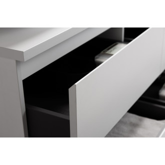 CERANO - Kúpeľňová skrinka Carole s doskou pod umývadlo - 36 mm - biela matná - 121x51,6x46,5 cm