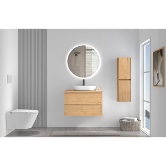 CERANO - Kúpeľňová skrinka Carole s doskou pod umývadlo - 36 mm - dub medový - 61x51, 6x46, 5 cm