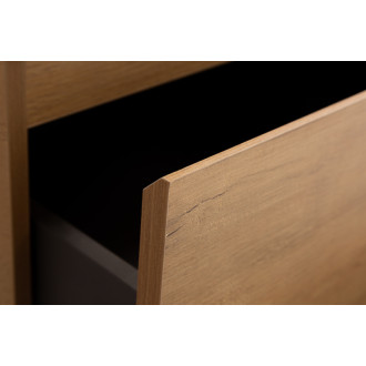 CERANO - Kúpeľňová skrinka Carole s doskou pod umývadlo - 36 mm - dub medový - 61x51, 6x46, 5 cm