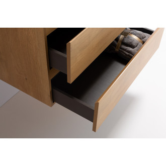 CERANO - Kúpeľňová skrinka Carole s doskou pod umývadlo - 36 mm - dub medový - 61x51, 6x46, 5 cm