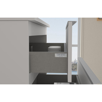 CERANO - Kúpeľňová skrinka pod umývadlo s úchytkou/doskou pod umývadlo Velora - 36 mm - biela matná, chrómová úchytka - 59x53x46 cm