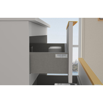 CERANO - Kúpeľňová skrinka pod umývadlo s úchytkou/doskou pod umývadlo Velora - 36 mm - biela matná, zlatá úchytka - 99x53x46 cm