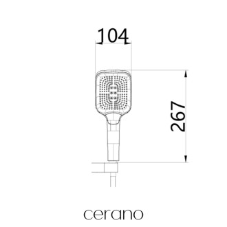 CERANO - Ručná sprcha - 3 funkcie - hranatá - chróm