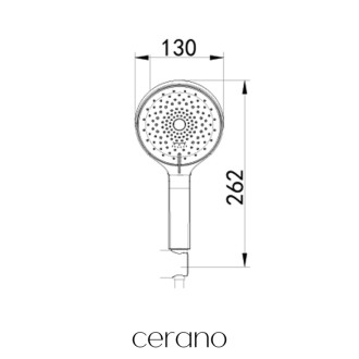 CERANO - Ručná sprcha - 3 funkcie - guľatá - chróm