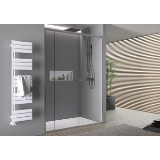 CERANO - Sprchové posuvné dveře Varone POINT L/P - 6 mm - chrom, transparentní sklo - 100x195 cm - 2. jakost