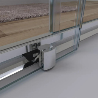 CERANO - Sprchové posuvné dveře Varone POINT L/P - 6 mm - chrom, transparentní sklo - 100x195 cm - 2. jakost