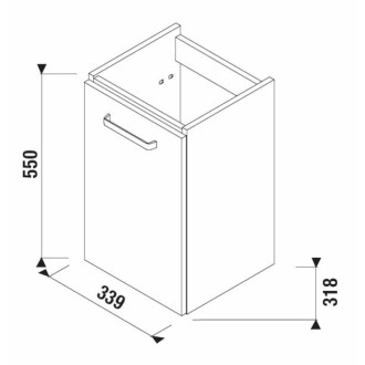 JIKA Lyra plus skrinka pod umývadlo s dverami 40 H40J3802003001