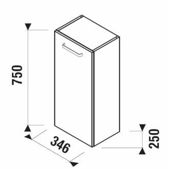 JIKA Lyra plus skrinka nízka s dverami 75 H43J3811303001
