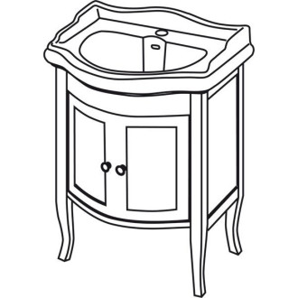 RETRO umývadlová skrinka 60x80x45cm, starobiela 1684