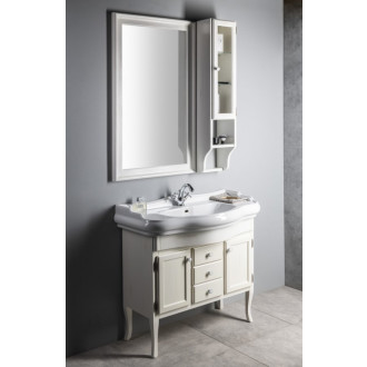 RETRO skrinka k zrkadlu 25x115x20cm, pravá, starobiela 1688