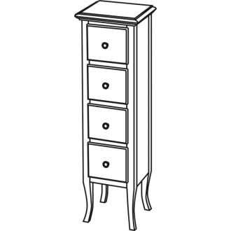 RETRO skrinka 35x119x33cm, starobiela 1694