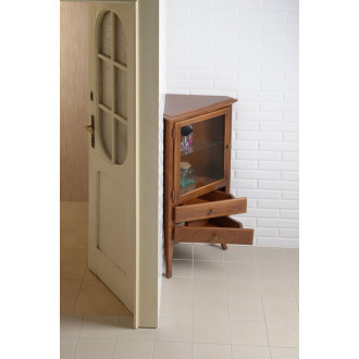 RETRO skrinka rohová 60x120x47cm, buk, ľavá 1701