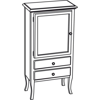 RETRO skrinka 60x120x38cm, buk, ľavá 1709