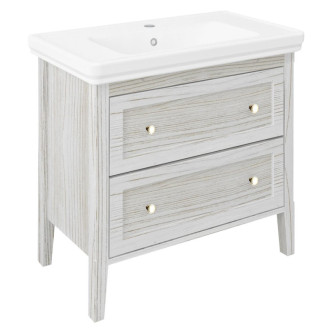 CROSS umývadlová skrinka 85x81x47cm, 2x zásuvka, starobiela CR291