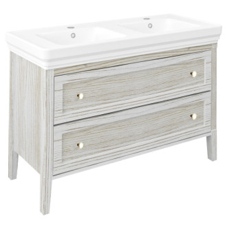 CROSS umývadlová skrinka 116x77, 5x49, 5cm, 2x zásuvka, starobiela CR225