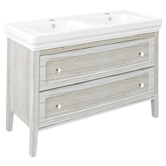 CROSS umývadlová skrinka 116x77, 5x49, 5cm, 2x zásuvka, starobiela CR225