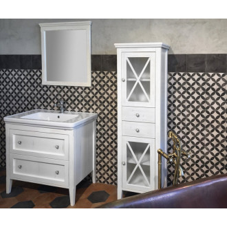 CROSS skrinka vysoká 49x170x39cm, pravá, starobiela CR213