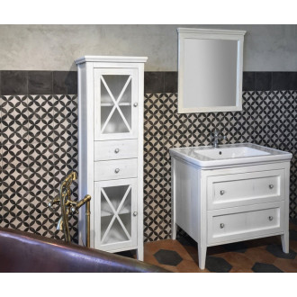 CROSS skrinka vysoká 49x170x39cm, ľavá, starobiela CR214