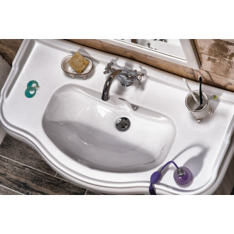 RETRO umývadlová skrinka 89x80x48cm, starobiela 1621