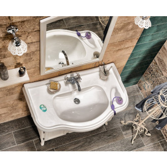 RETRO umývadlová skrinka 89x80x48cm, starobiela 1621