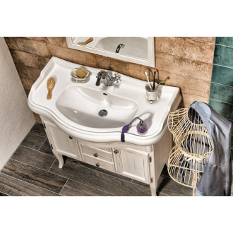 RETRO umývadlová skrinka 89x80x48cm, starobiela 1621