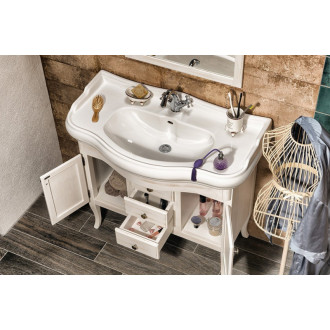 RETRO umývadlová skrinka 89x80x48cm, starobiela 1621