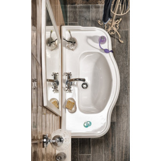 RETRO umývadlová skrinka 89x80x48cm, starobiela 1621