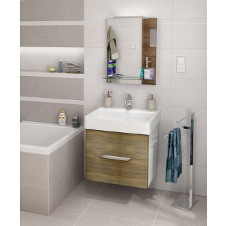 MEDIENA umývadlová skrinka 57x50,7x48,5cm, biela mat/dub graphite MD061