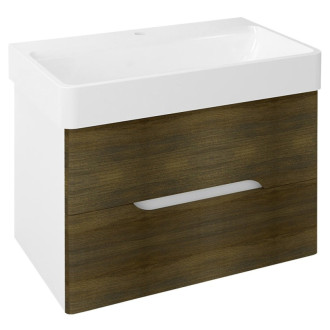 MEDIENA umývadlová skrinka 77x50,5x49cm, biela mat/dub graphite MD081