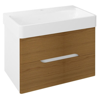 MEDIENA umývadlová skrinka 77x50,5x49cm, biela mat/dub natural MD082