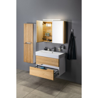 MEDIENA umývadlová skrinka 77x50,5x49cm, biela mat/dub natural MD082