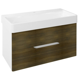 MEDIENA umývadlová skrinka 96,5x50,5x48,5cm, biela mat/dub graphite MD101