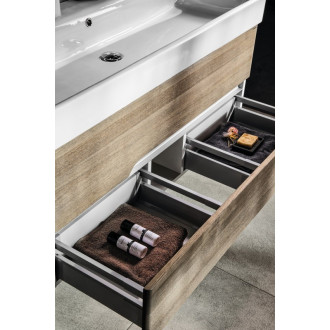 MEDIENA umývadlová skrinka 117x50,5x48,5cm, biela mat/dub graphite MD121