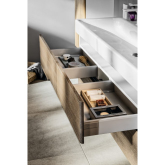 MEDIENA umývadlová skrinka 117x50,5x48,5cm, biela mat/dub graphite MD121