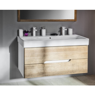 MEDIENA umývadlová skrinka 117x50,5x48,5cm, biela mat/dub graphite MD121