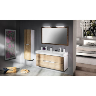 MEDIENA umývadlová skrinka 117x50,5x48,5cm, biela mat/dub graphite MD121