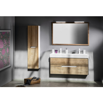 MEDIENA skrinka vysoká 35x140x30cm, 2x dvierka, ľavá/pravá, biela mat/dub graphite MD351