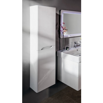 MEDIENA skrinka vysoká 40x140x20cm, 2x dvierka, ľavá/pravá, biela mat/biela mat MD450