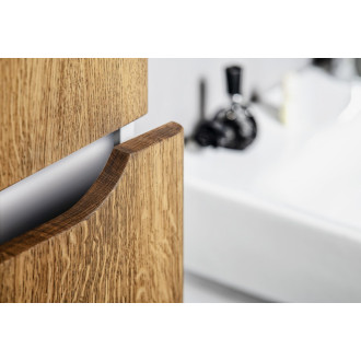 MEDIENA skrinka vysoká 40x140x20cm, 2x dvierka, ľavá/pravá, biela mat/dub natural MD452