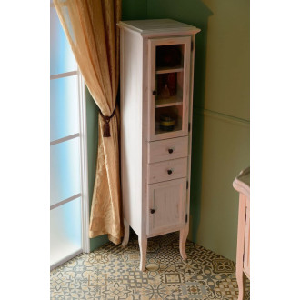 RETRO skrinka vysoká 40x170x36cm, starobiela, pravá 1665