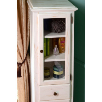 RETRO skrinka vysoká 40x170x36cm, starobiela, pravá 1665