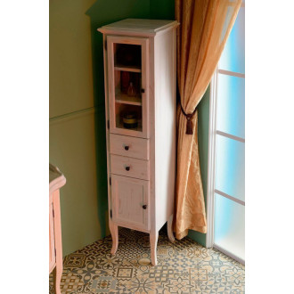 RETRO skrinka vysoká 40x170x36cm, starobiela, ľavá 1666