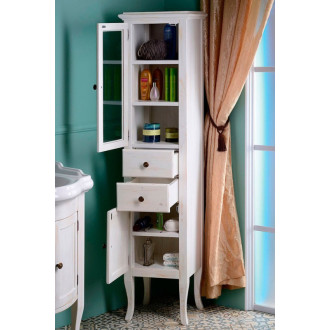 RETRO skrinka vysoká 40x170x36cm, starobiela, ľavá 1666