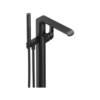 Ravak FL 080.20BL.RB07A Vaňová batéria na podlahu so setom, black X070441