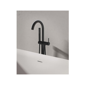 Ravak FM 082.20BL.RB07A Vaňová batéria na podlahu so setom, black X070437