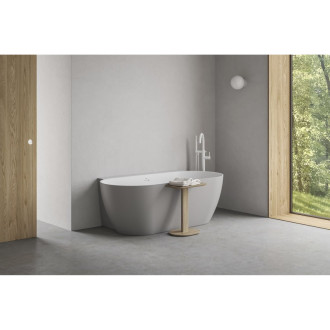 Ravak ES 080.10WV.RB07G Vaňová batéria na podlahu so setom, white velvet X070500