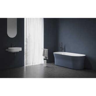 Ravak ES 080.20BLM.RB07G Vaňová batéria na podlahu so setom, black matt X070501