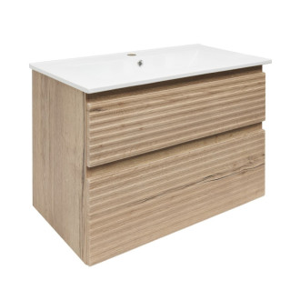 Kúpeľňová skrinka 2 zásuvková s umývadlom Naturel Savona 78x53x44, 8 cm dub Halifax mat SAVONA280DH